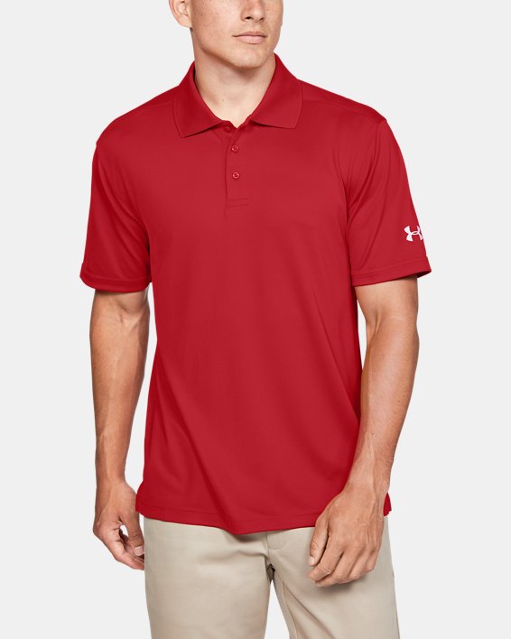 男士UA Performance Polo衫, Red, pdpMainDesktop image number 0